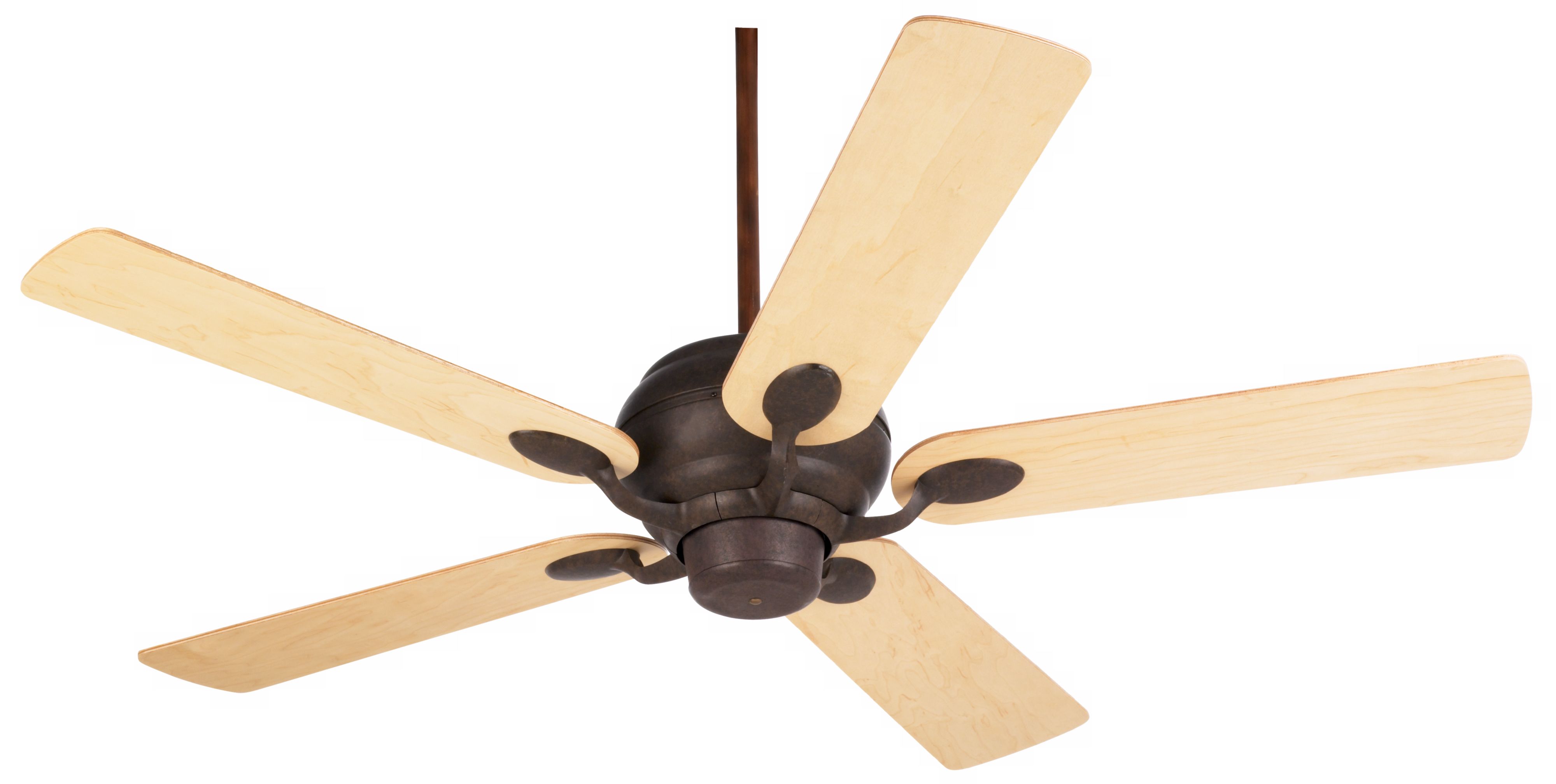 52" Casa Vieja Casa Optima Black Rust and Maple Ceiling Fan