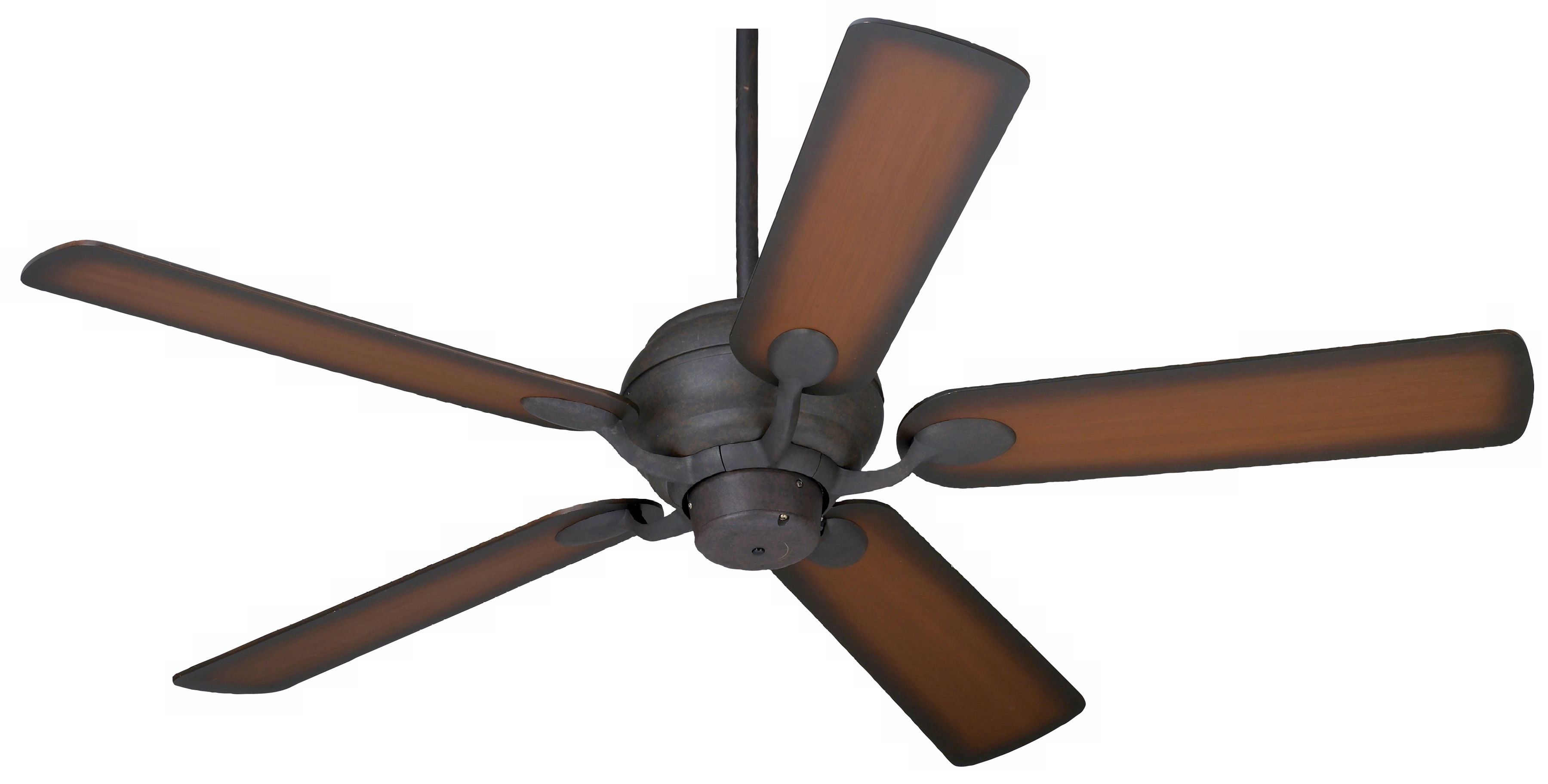 52" Casa Vieja® Black Rust and Teak Ceiling Fan