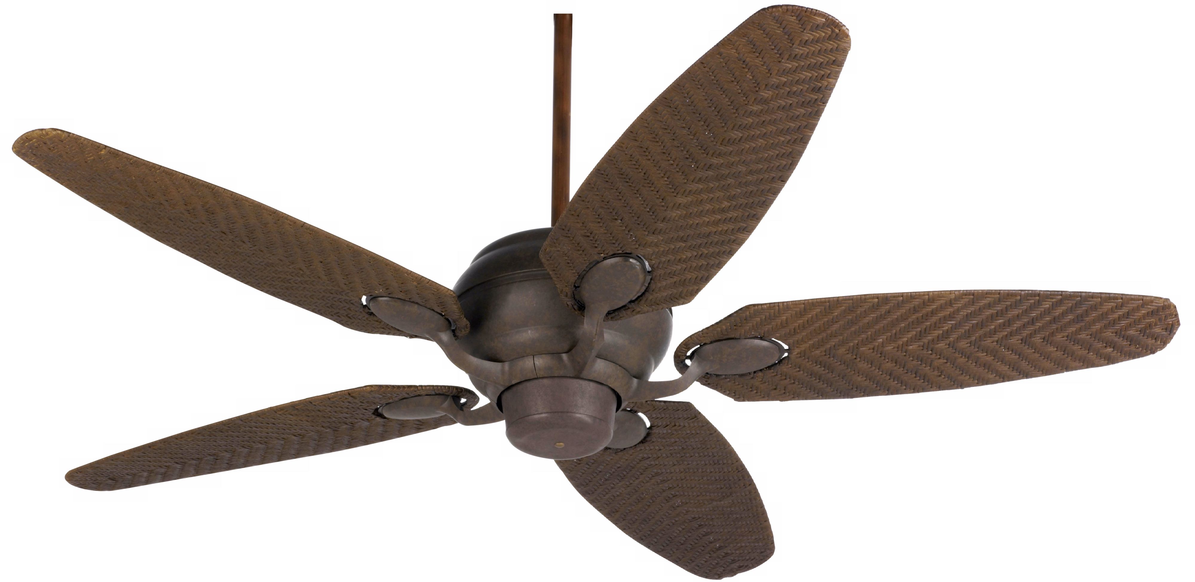 52" Casa Optima™ Dark Rattan Ceiling Fan