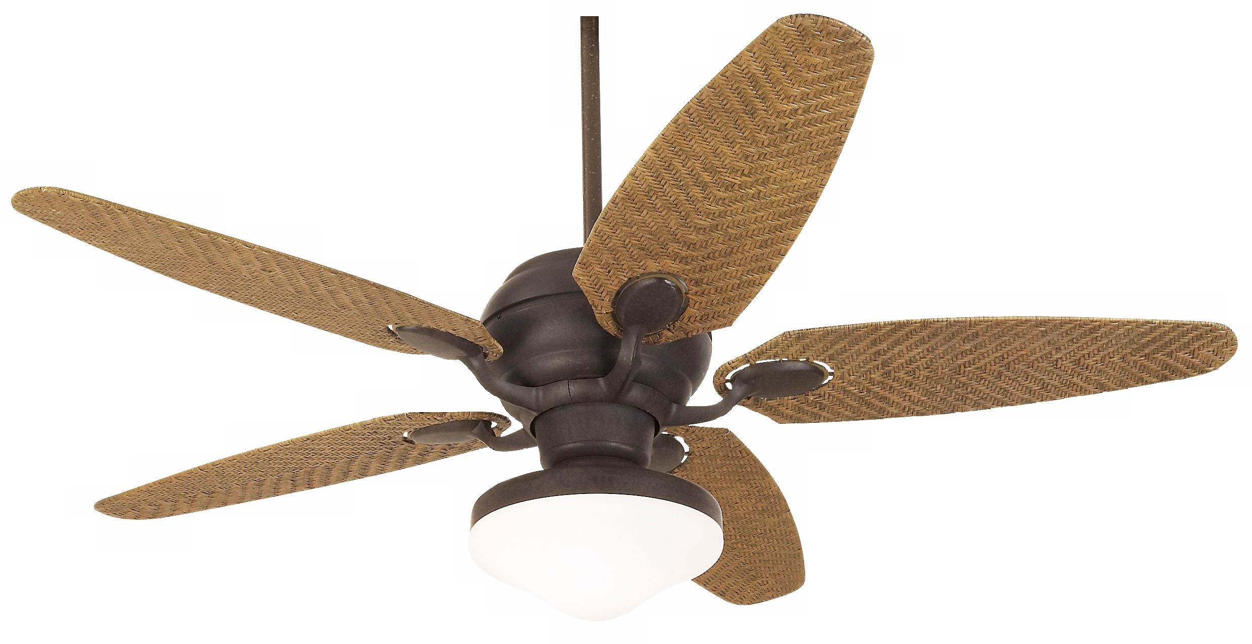 52" Casa Optima™ Honey Rattan Ceiling Fan