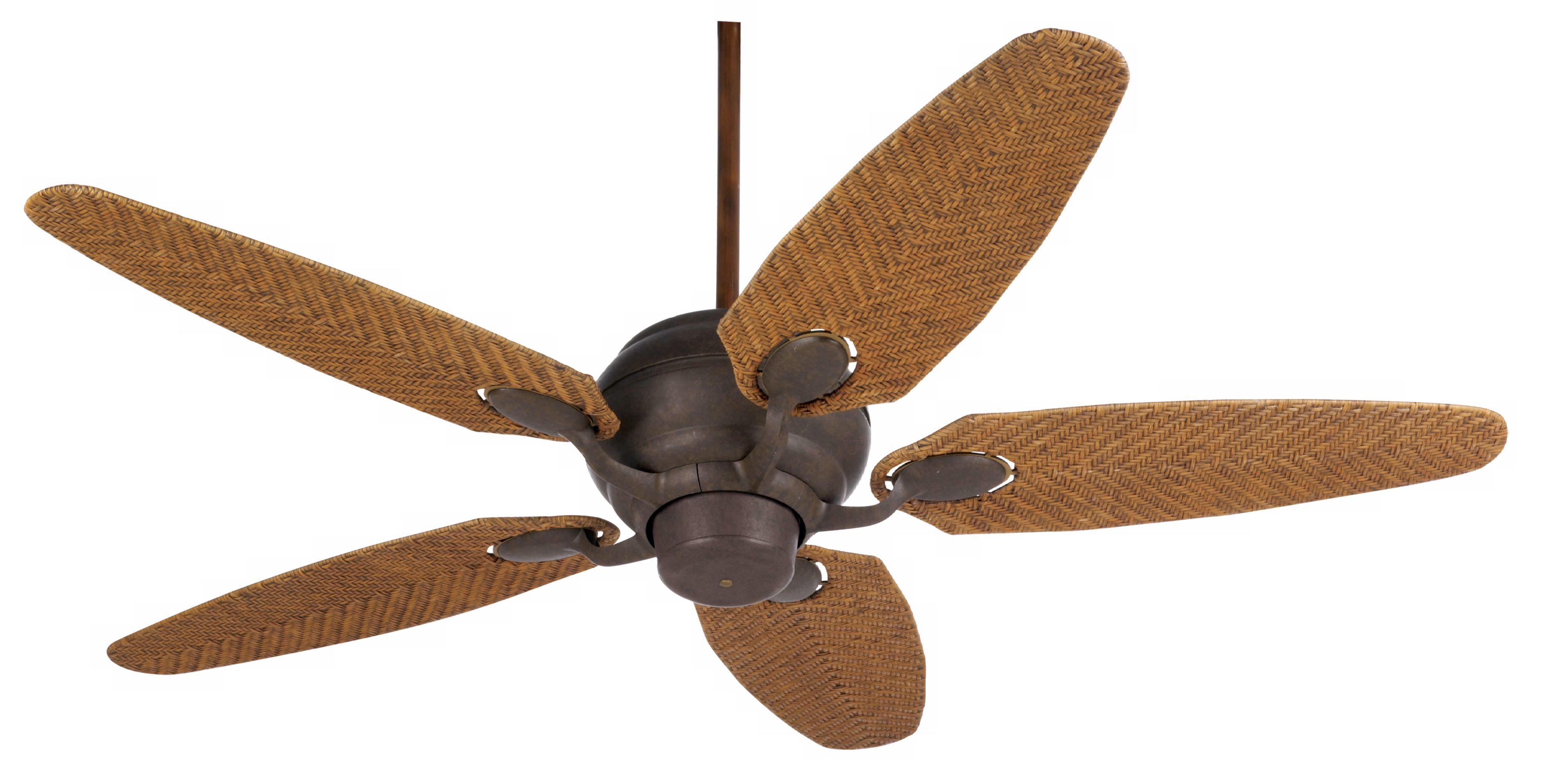 52" Casa Optima™ Honey Rattan Blades Ceiling Fan