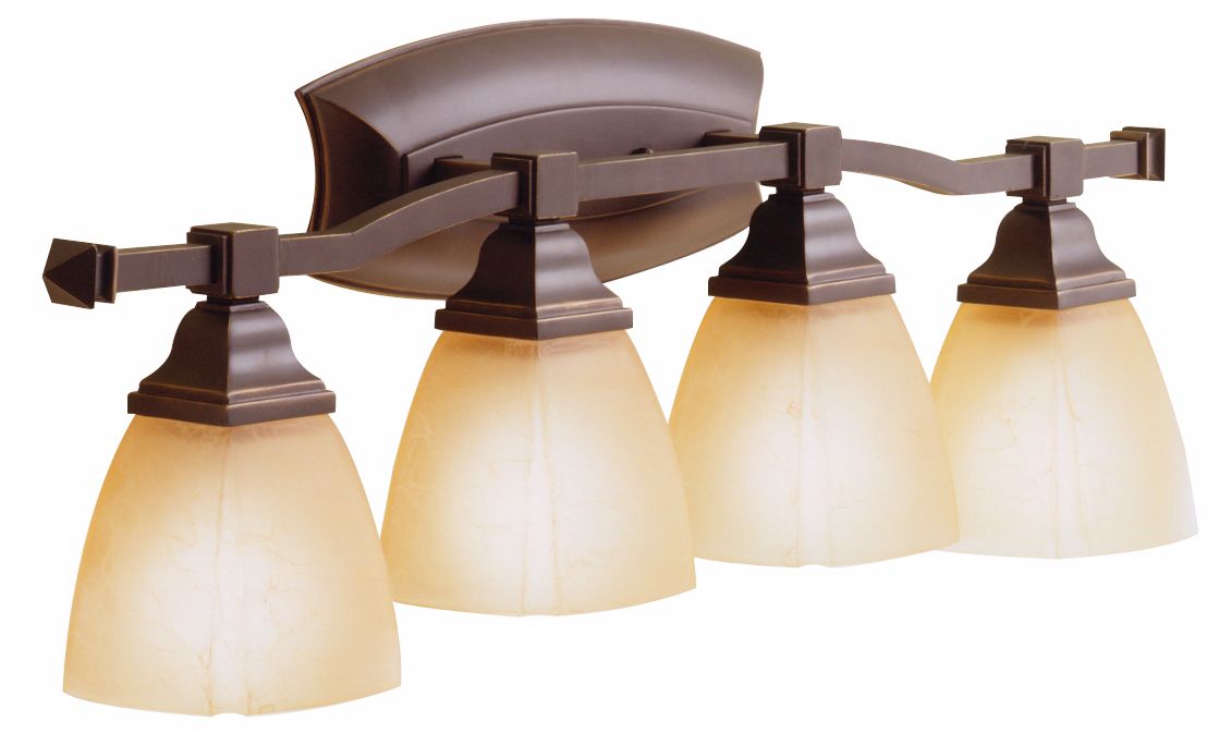 Olde Bronze 29" Wide Bathroom Light Fixture