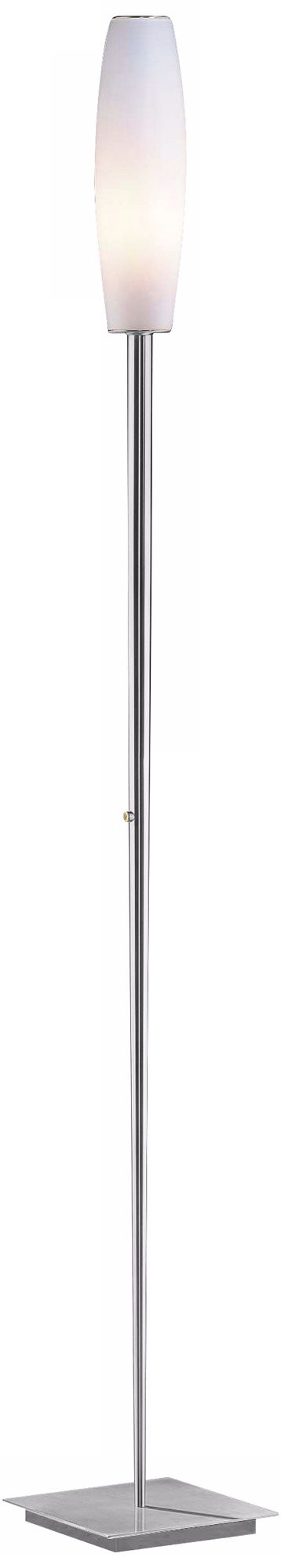 Satin Nickel and Satin White Halogen Holtkoetter Torchiere