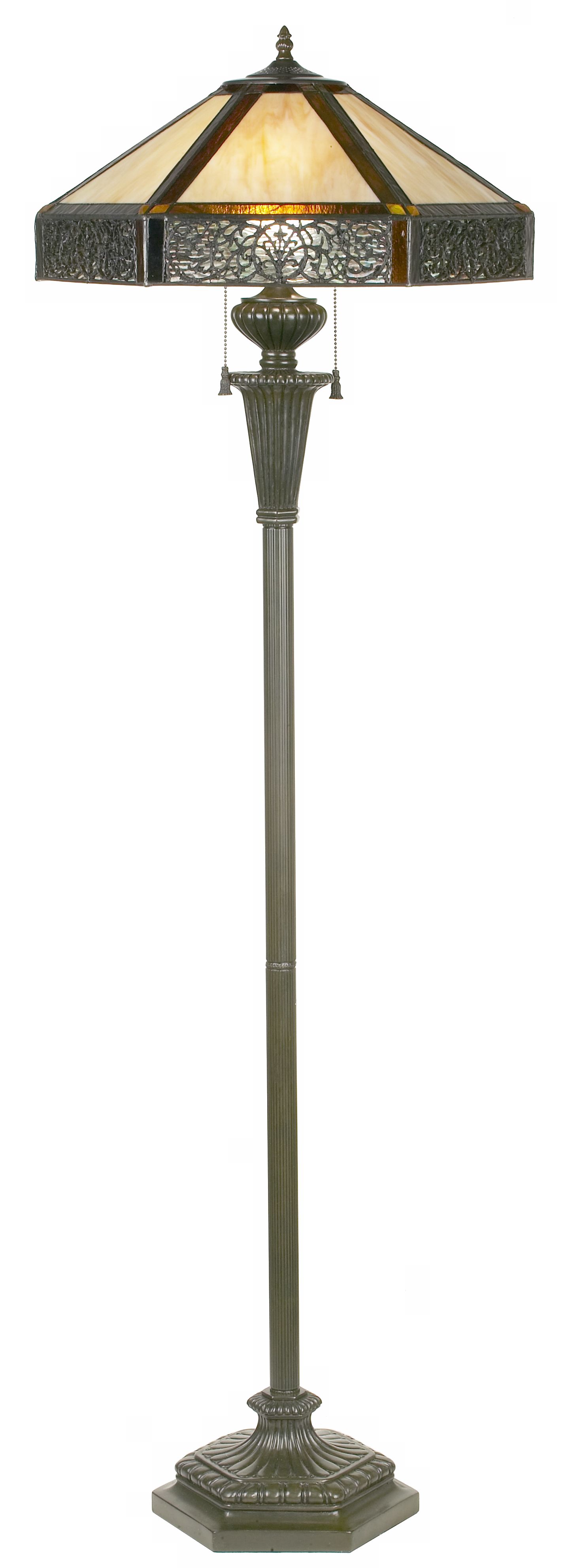 Mission Tiffany-Style Filigree Floor Lamp