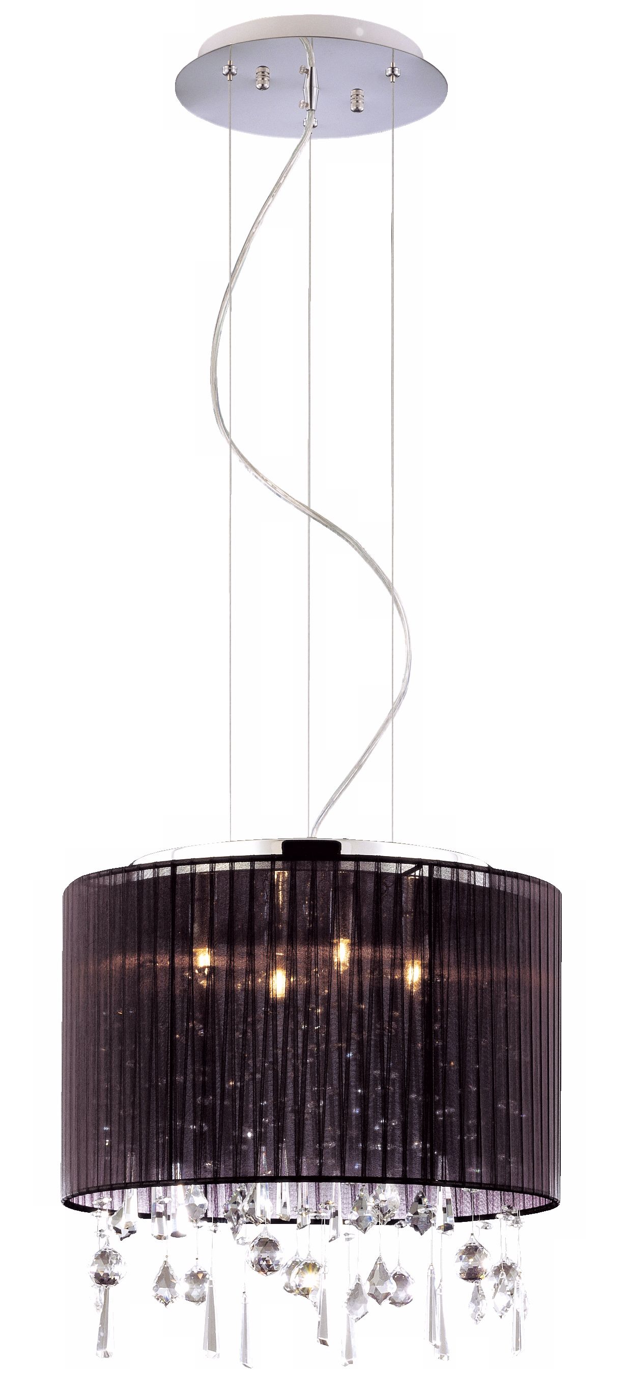 Crystal and Chrome 15 3/4" Wide Pendant Chandelier