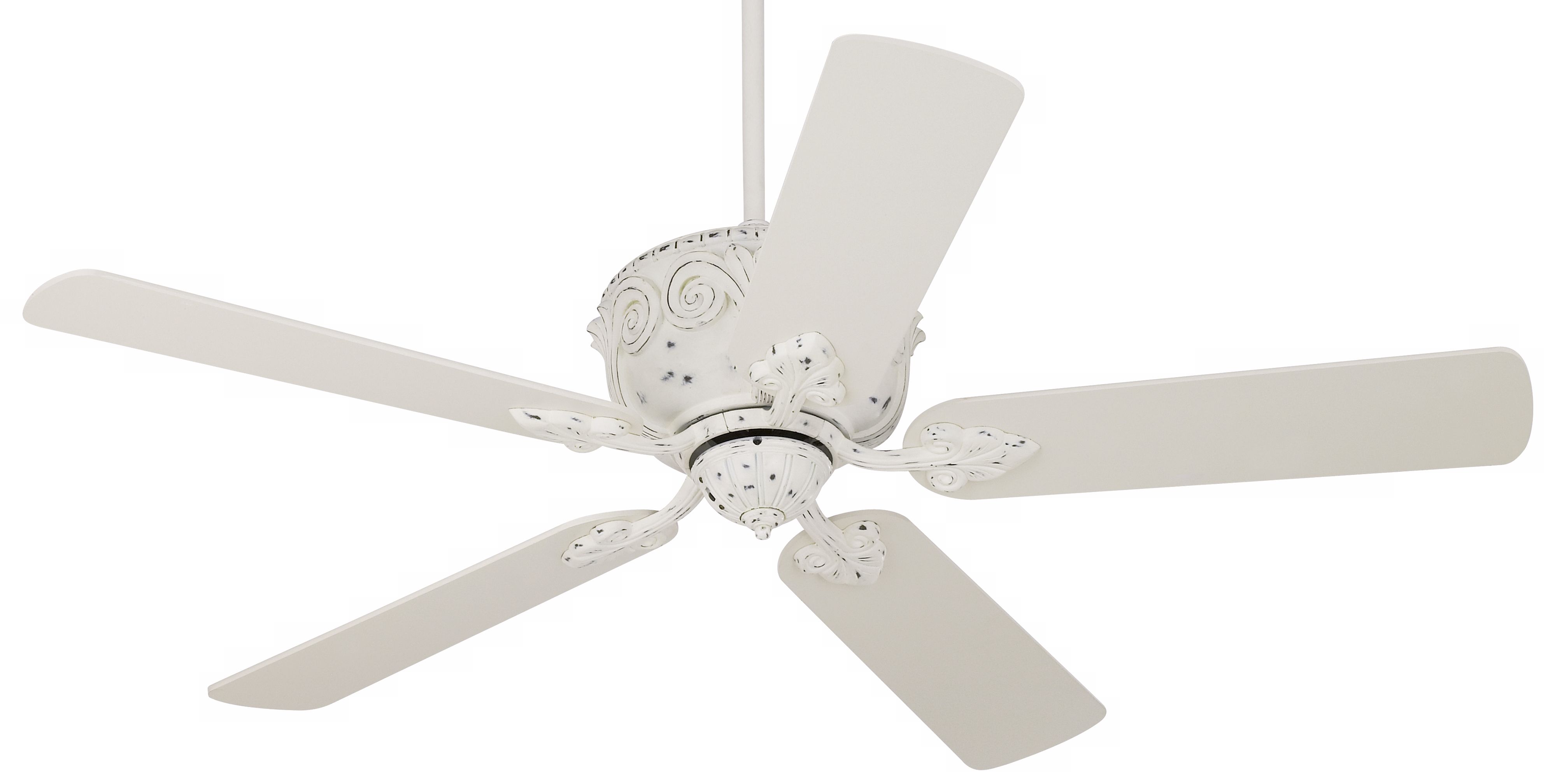 52" Casa Deville™ Antique Rubbed White Ceiling Fan