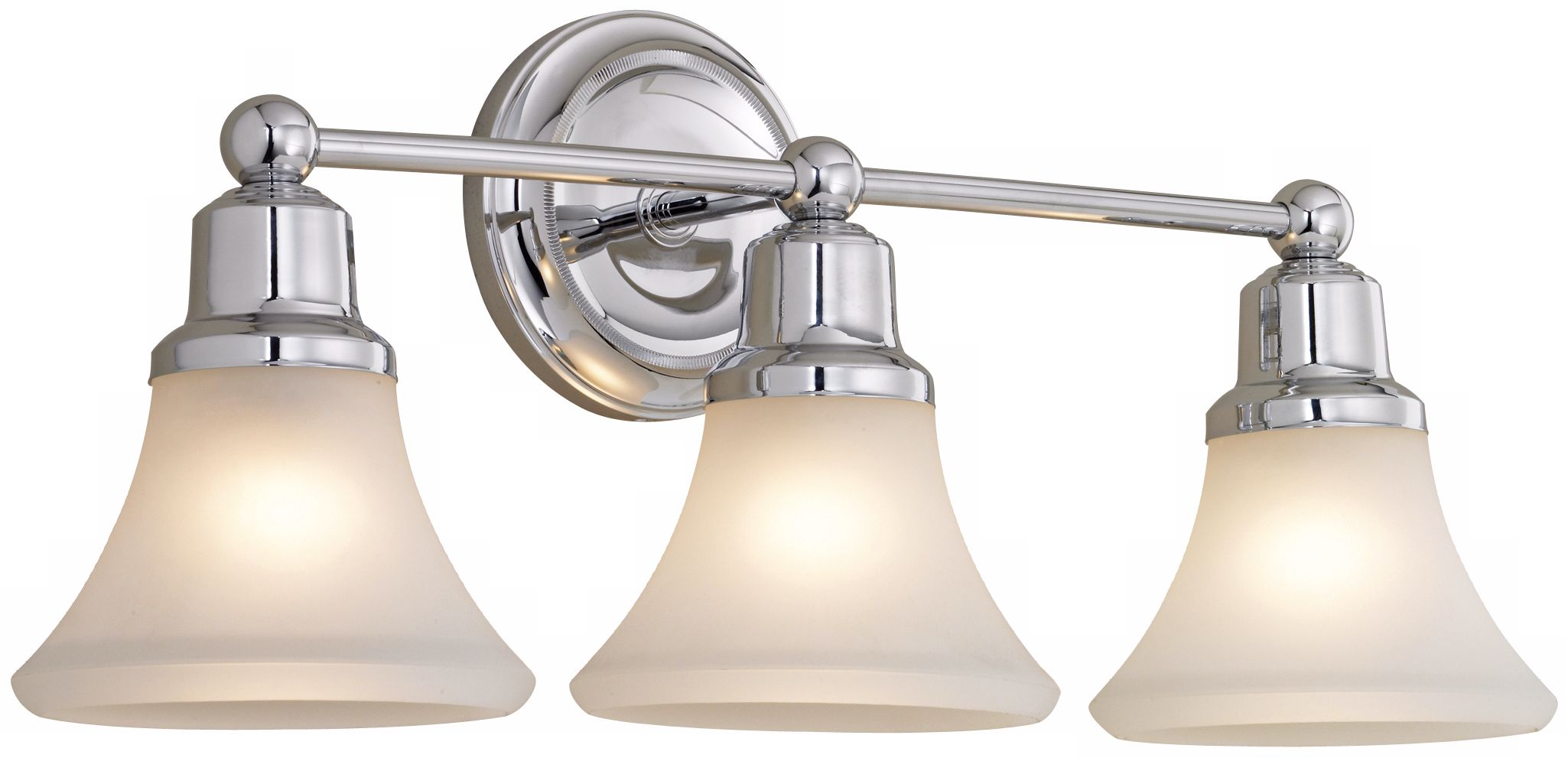 Elizabeth Polished Nickel Three Light Bath Fixture