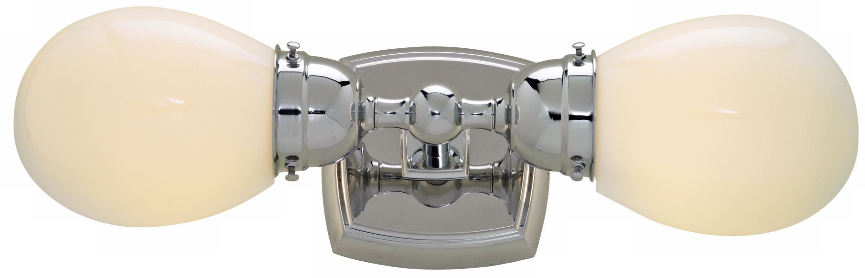 Soft Square 17 3/4" Wide Chrome Double Light Fixture