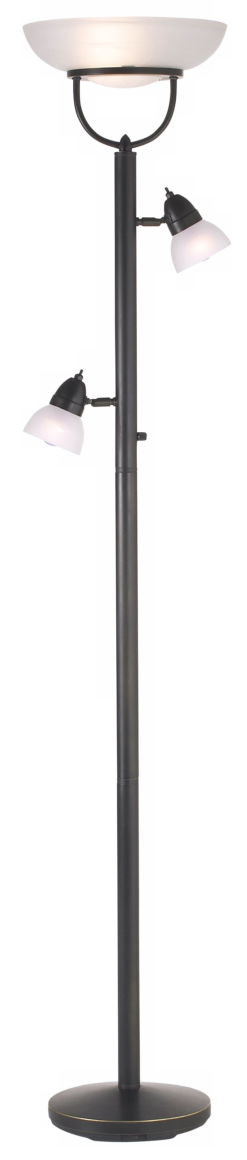 3-in-1™ Design Contemporary Bronze Torchiere Floor Lamp
