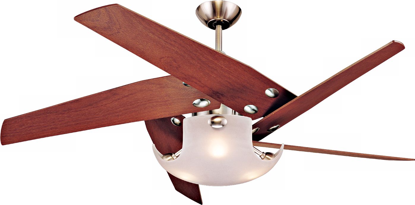 52" Monte Carlo Star Tech Ceiling Fan with Art Glass Light