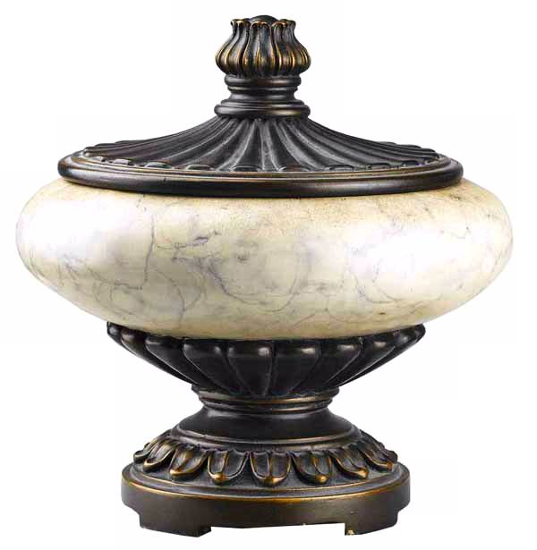 Roman Ivory Finish Carved Treasure Box