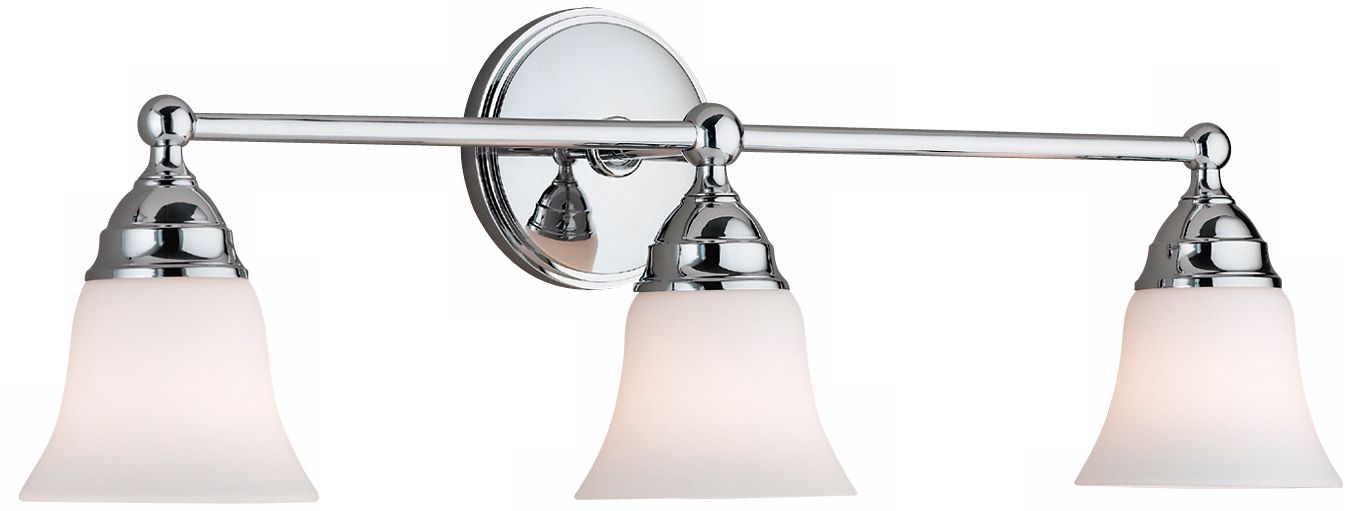 Sophie 24" Wide Triple Light Chrome Wall Sconce