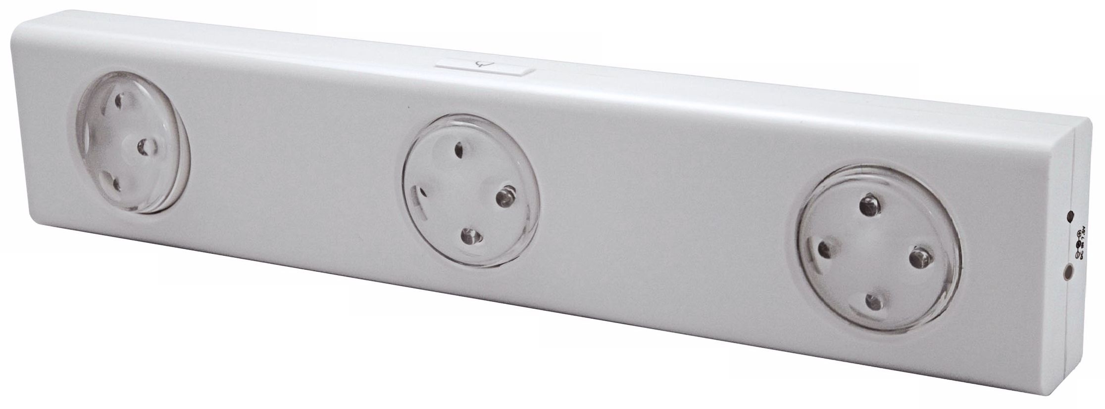White Swiveling 3-Head LED Under Cabinet Light