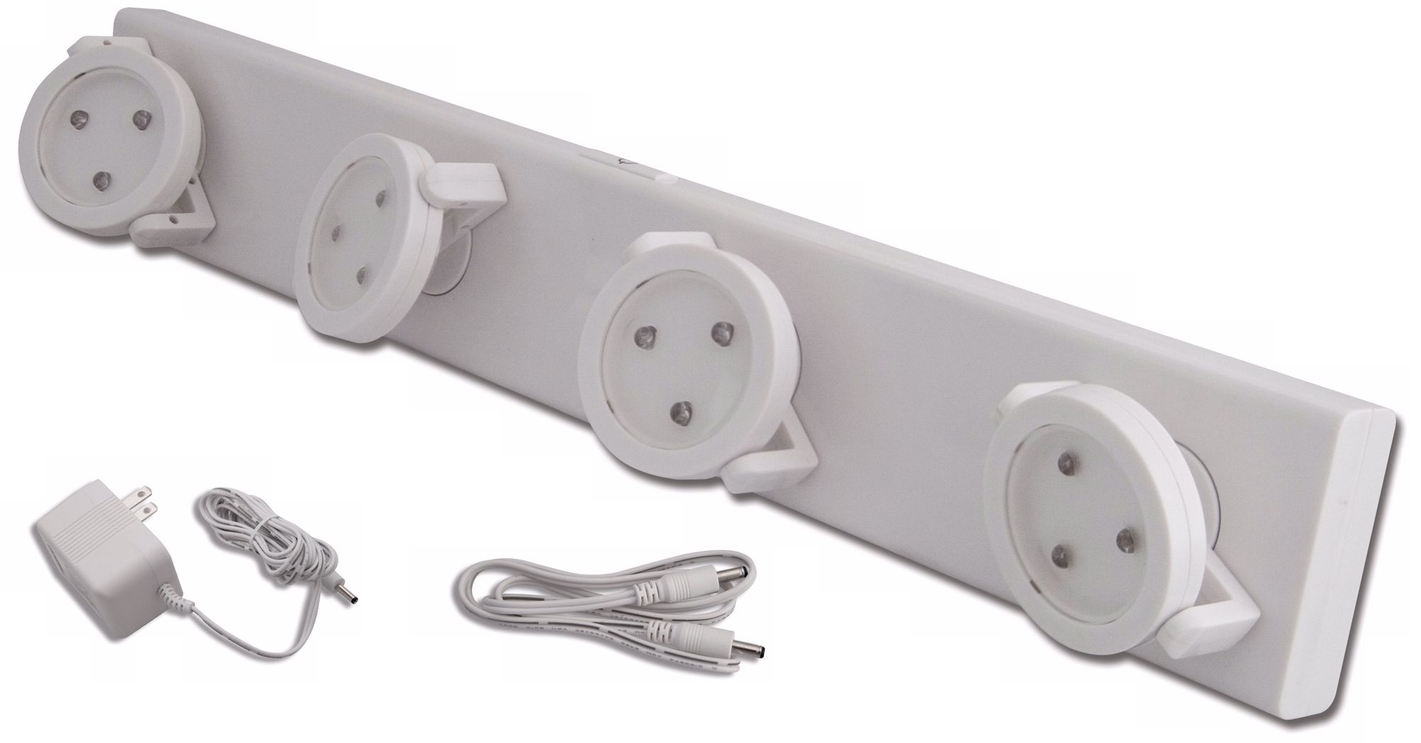 White 4-Head LED Track Light Kit