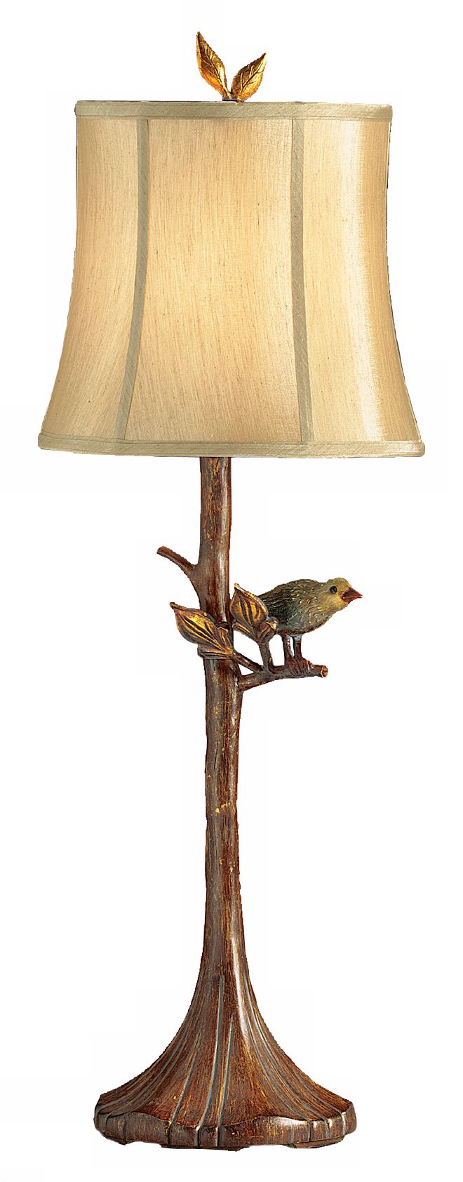 Woodlands Perched Bird Tree Table Lamp