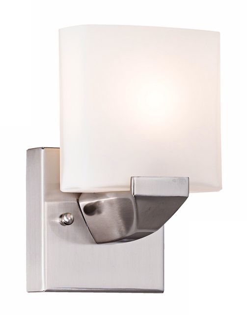 Contempo Brushed Steel 8" High Wall Sconce