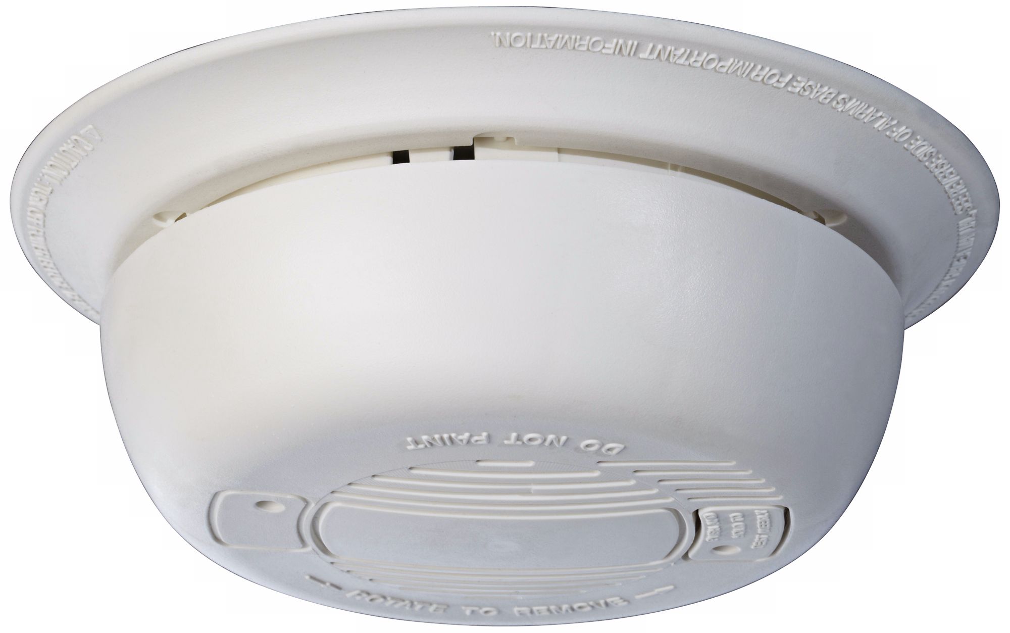 White AC Smoke Alarm with Battery Backup