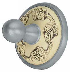 Bordeaux 3" Ivory-Brushed Nickel Robe Hook