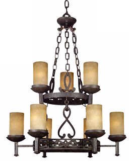 La Parra Collection 30" Wide Nine Light Chandelier