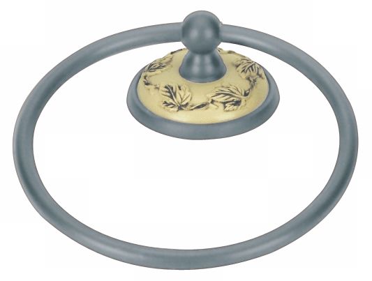 Bordeaux 6" Ivory-Brushed Nickel Towel Ring