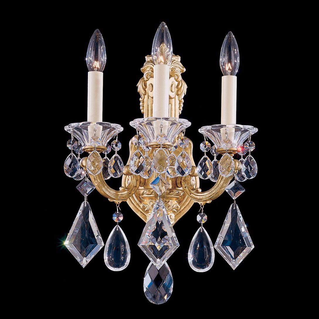 Schonbek La Scala Collection 3-Light Crystal Wall Sconce