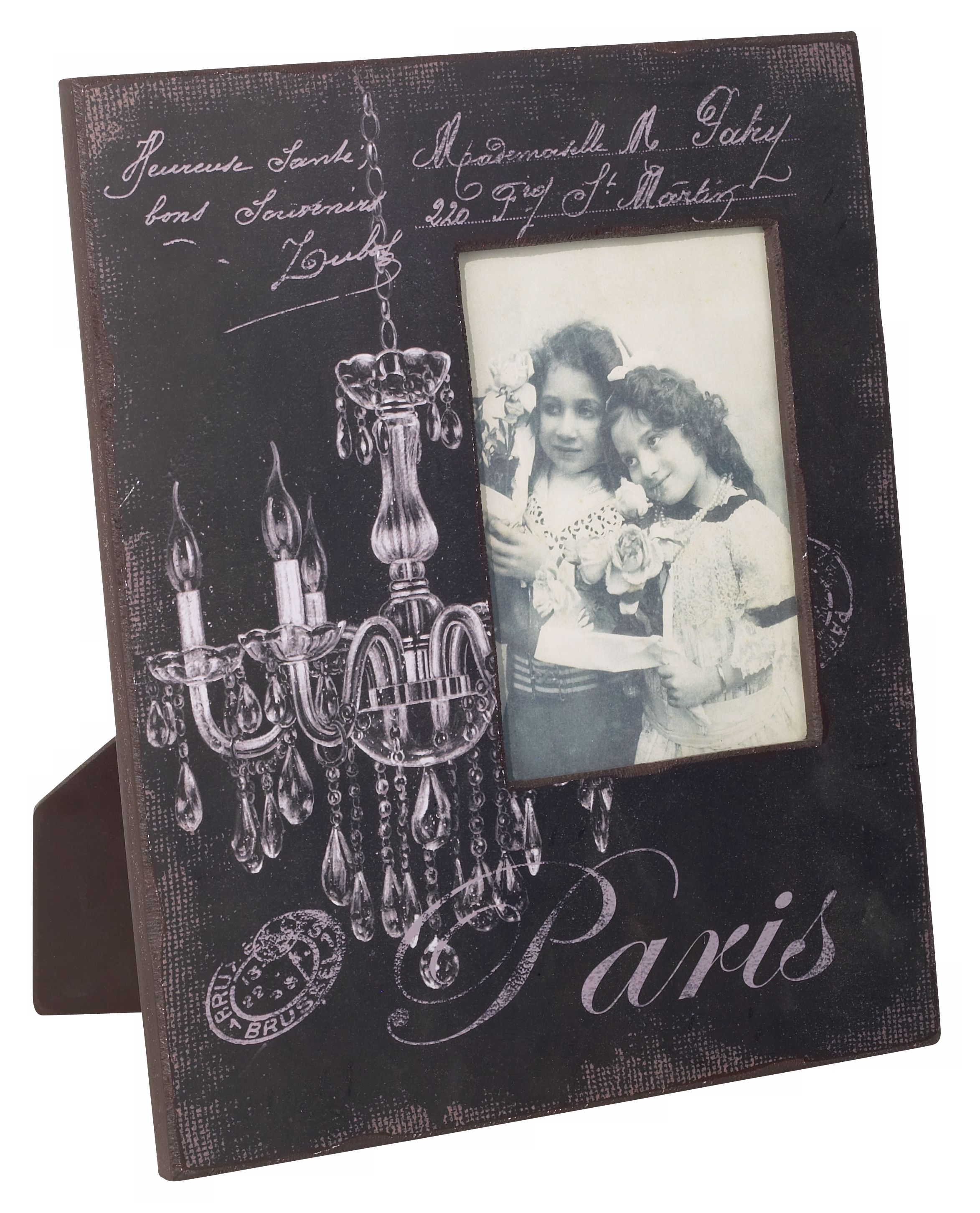 Black and White Parisian Chandelier Picture Frame