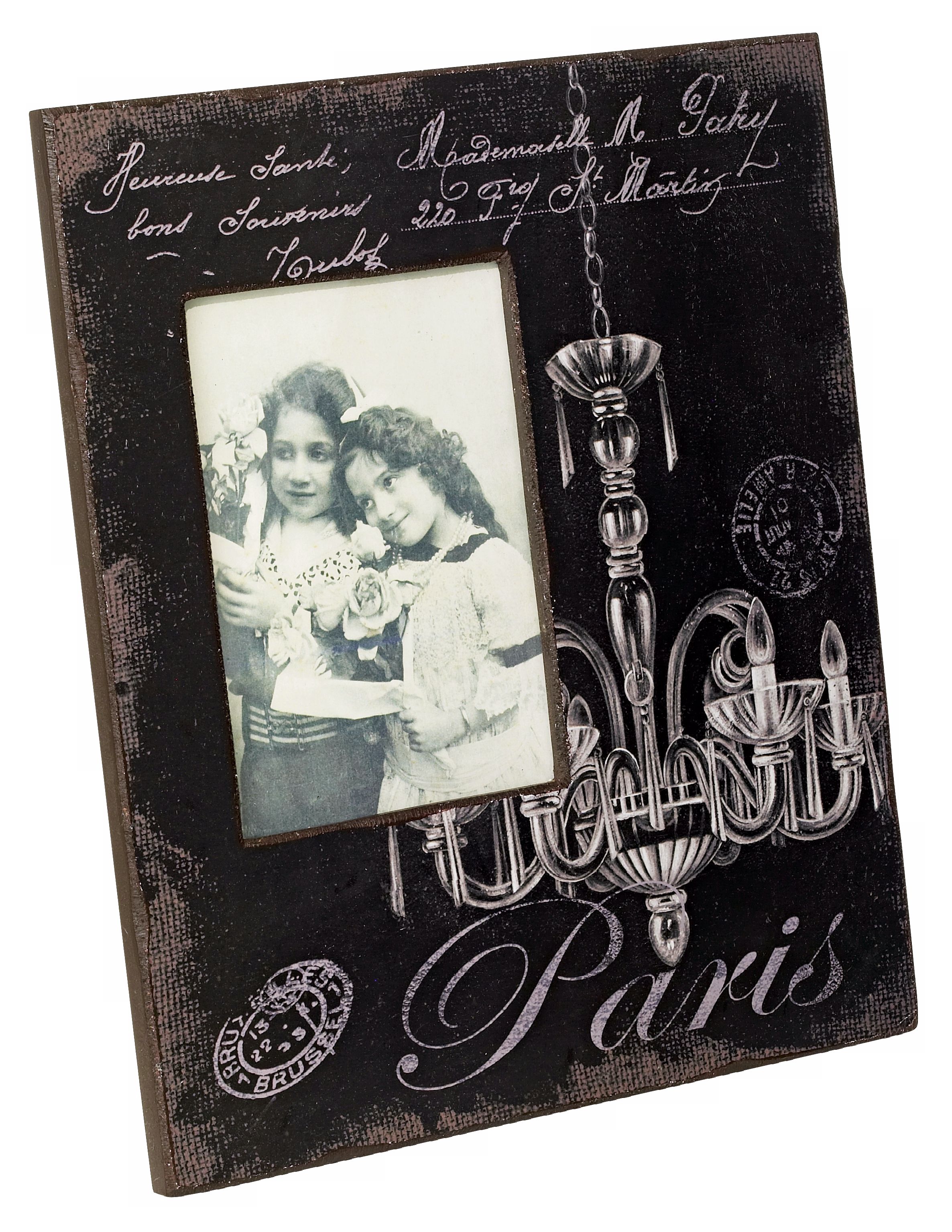 Black and White Parisian Chandelier II Picture Frame