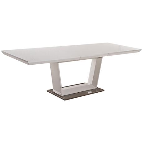 Tampa White Lacquer Extendable Dining Table - #8Y503 www.lampsplus ...