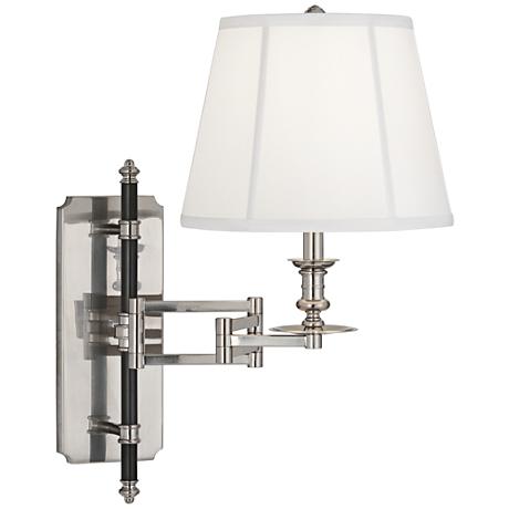 Lewis Antique Silver Swing Arm Wall Lamp - #8Y948 www.lampsplus.com