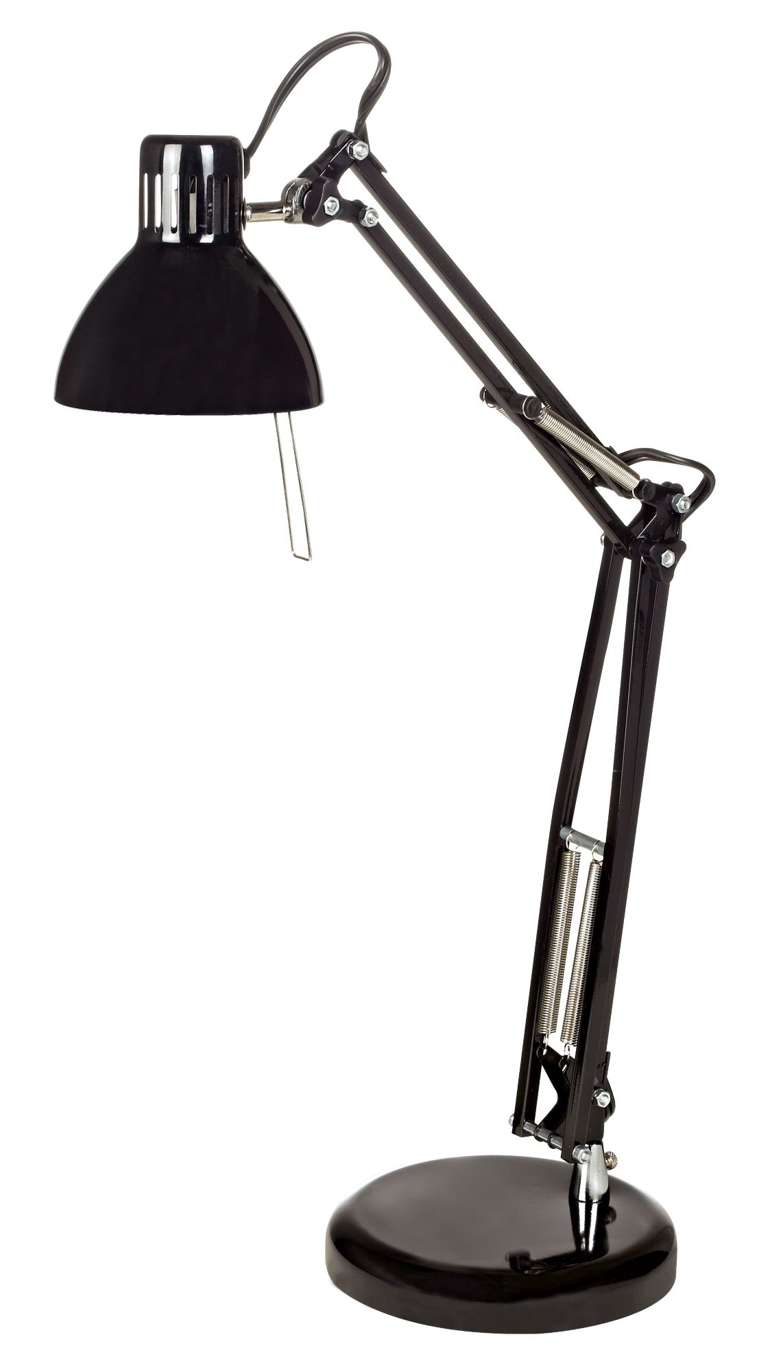 Architect Style Black Finish Adjustable Halogen Desk Lamp