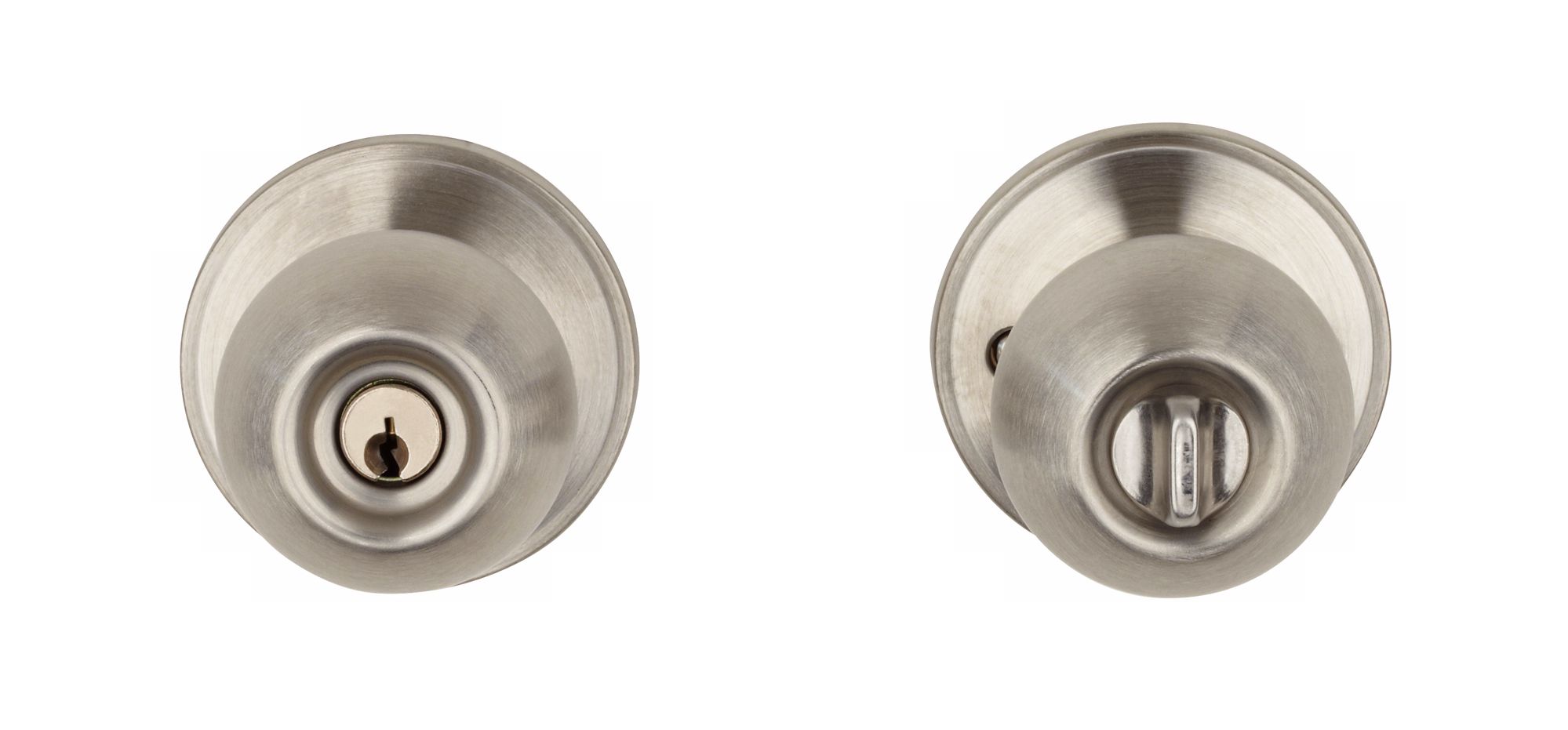 Schlage Corona Satin Steel Locking Entrance Door Knob Set