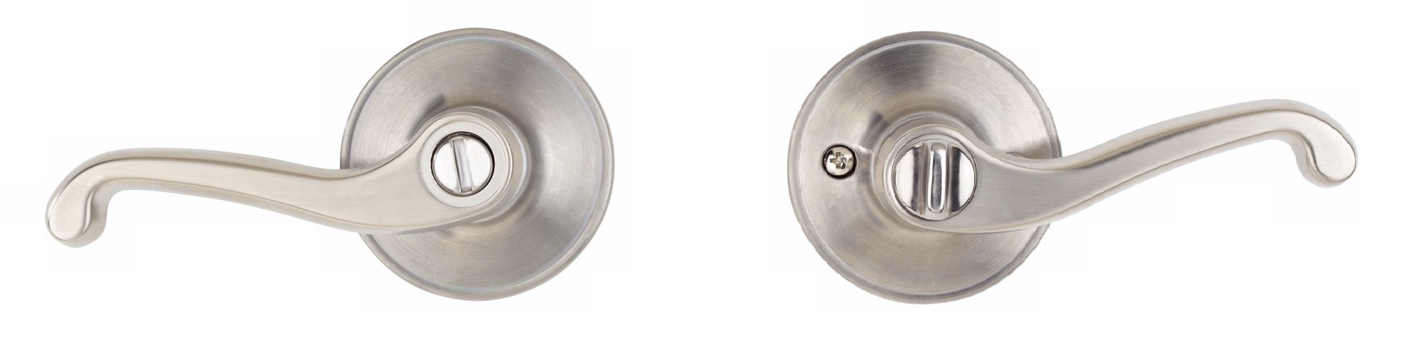 La Salle Left Hand Satin Steel Schlage Privacy Door Levers