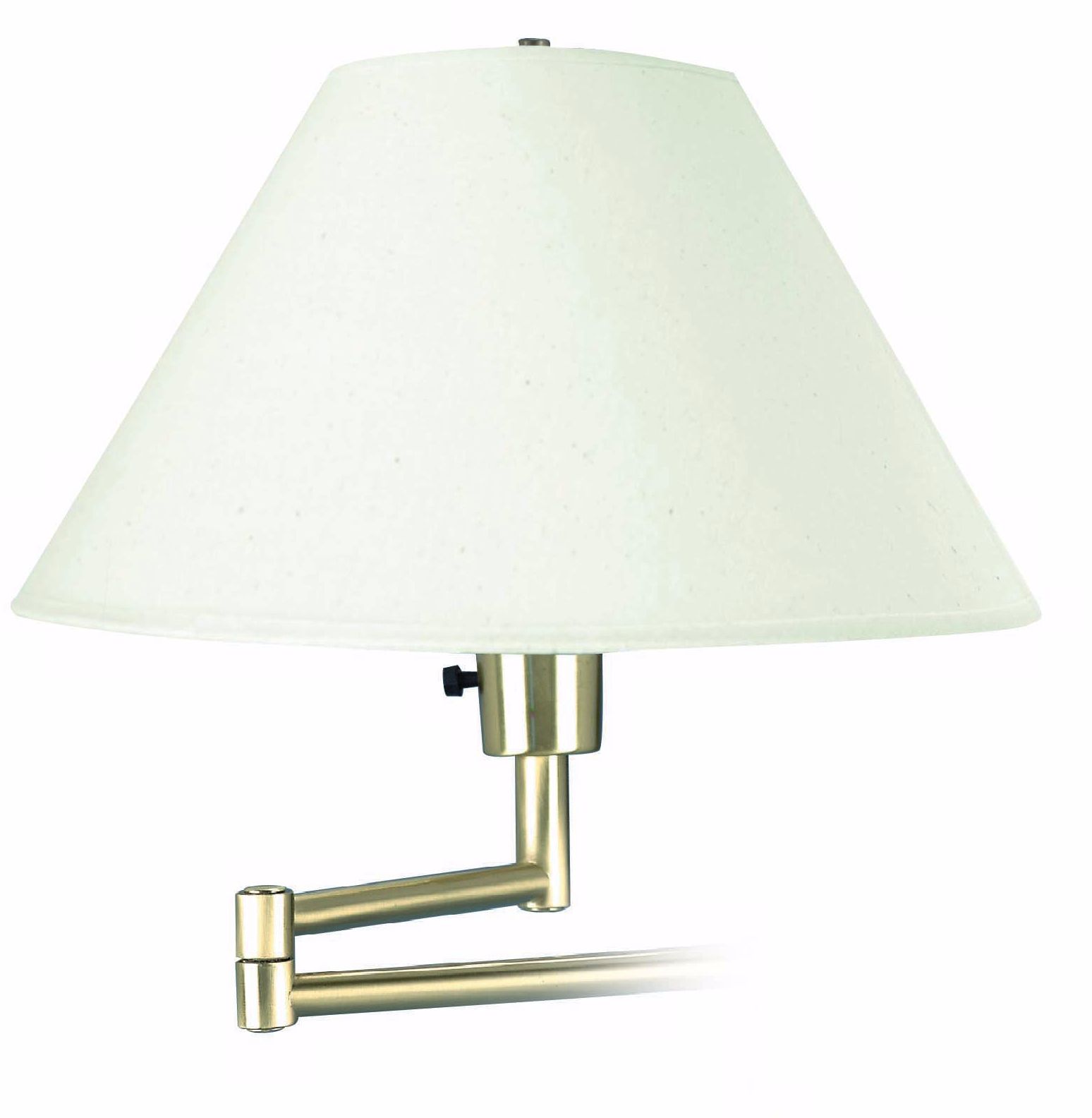 Lite Source Brass Empire Shade Plug-In Swing Arm Wall Lamp