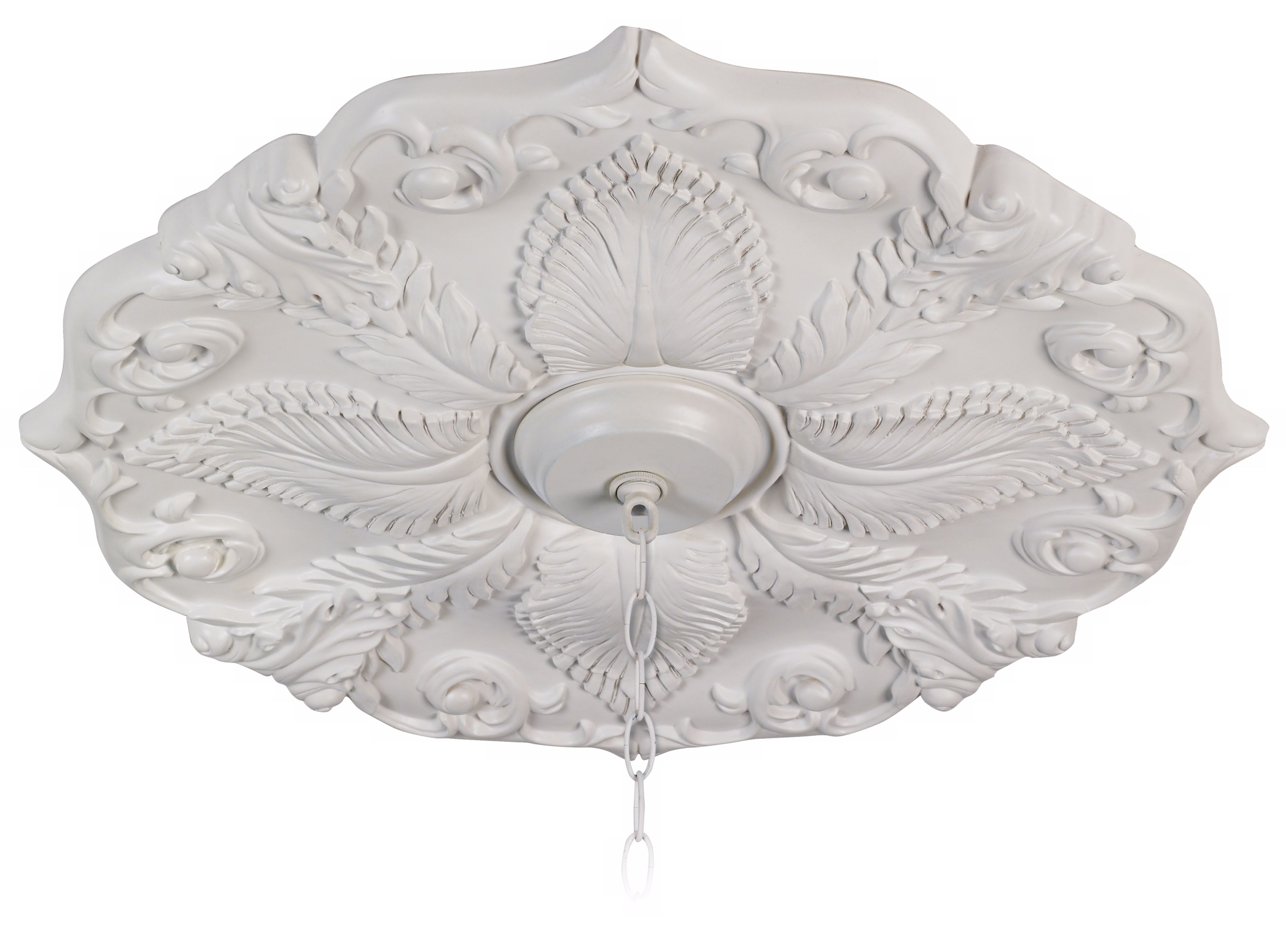 Traditional 24" Wide Leaf Motif Ceiling Medallion