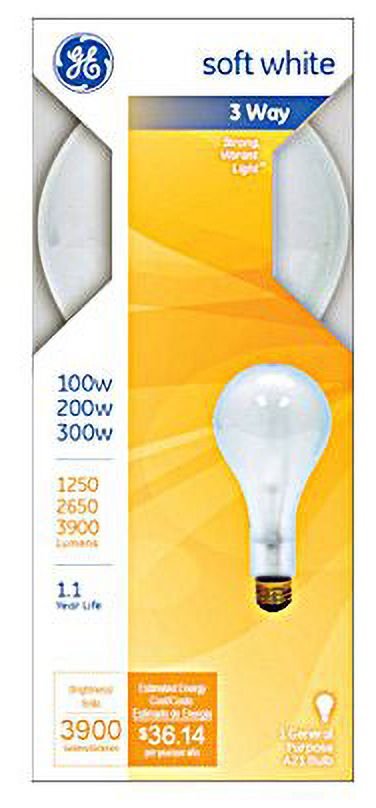 GE 3-Way 100-200-300 Watt Mogul Base Light Bulb