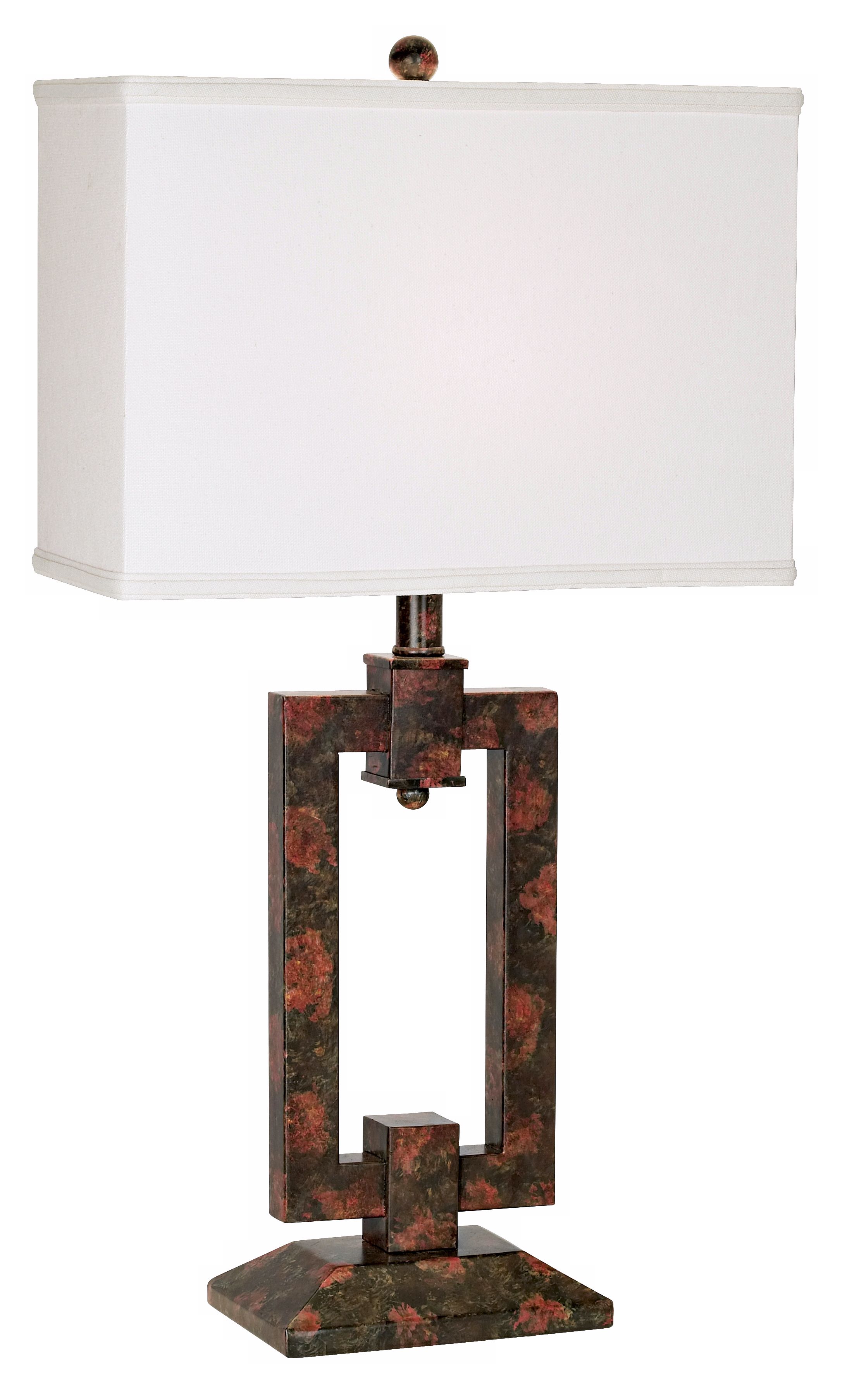 Rust Metal Doughnut Base Table Lamp