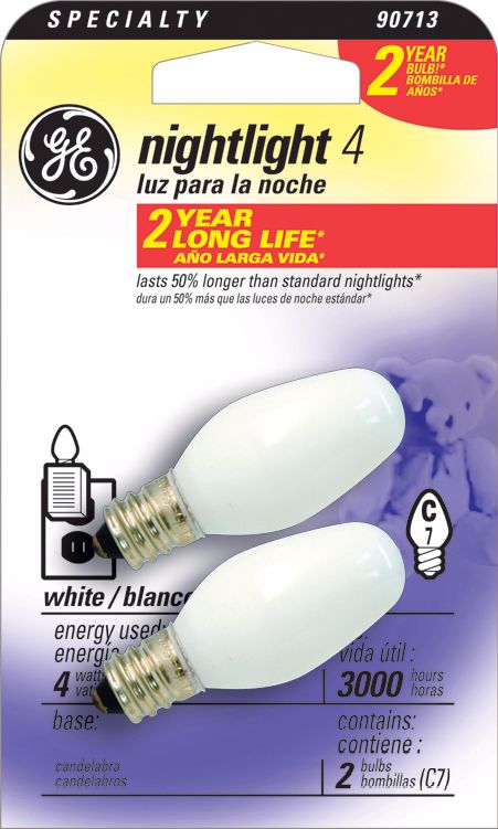 GE 2-Pack Night Light Bulbs