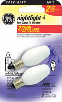 GE 2 Pack Night Light Bulbs 90713