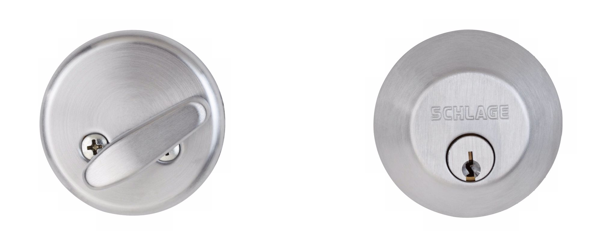 Schlage Single Cylinder Satin Chrome Deadbolt Lock