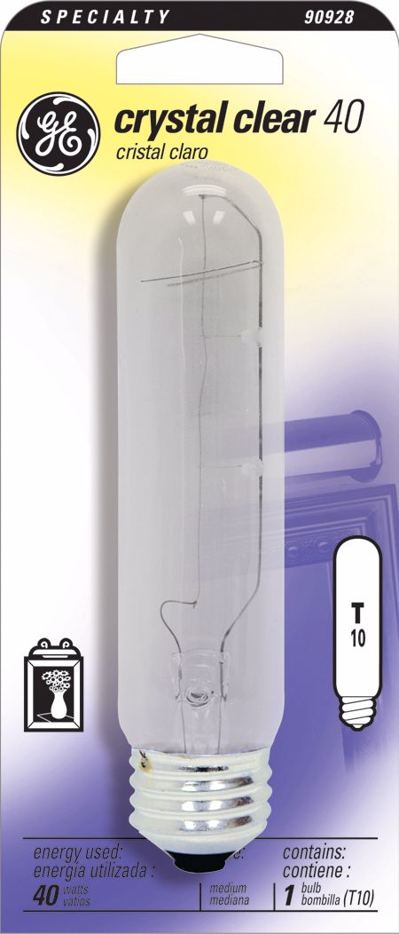 GE 40 Watt T10 Bulb - Medium Base Clear