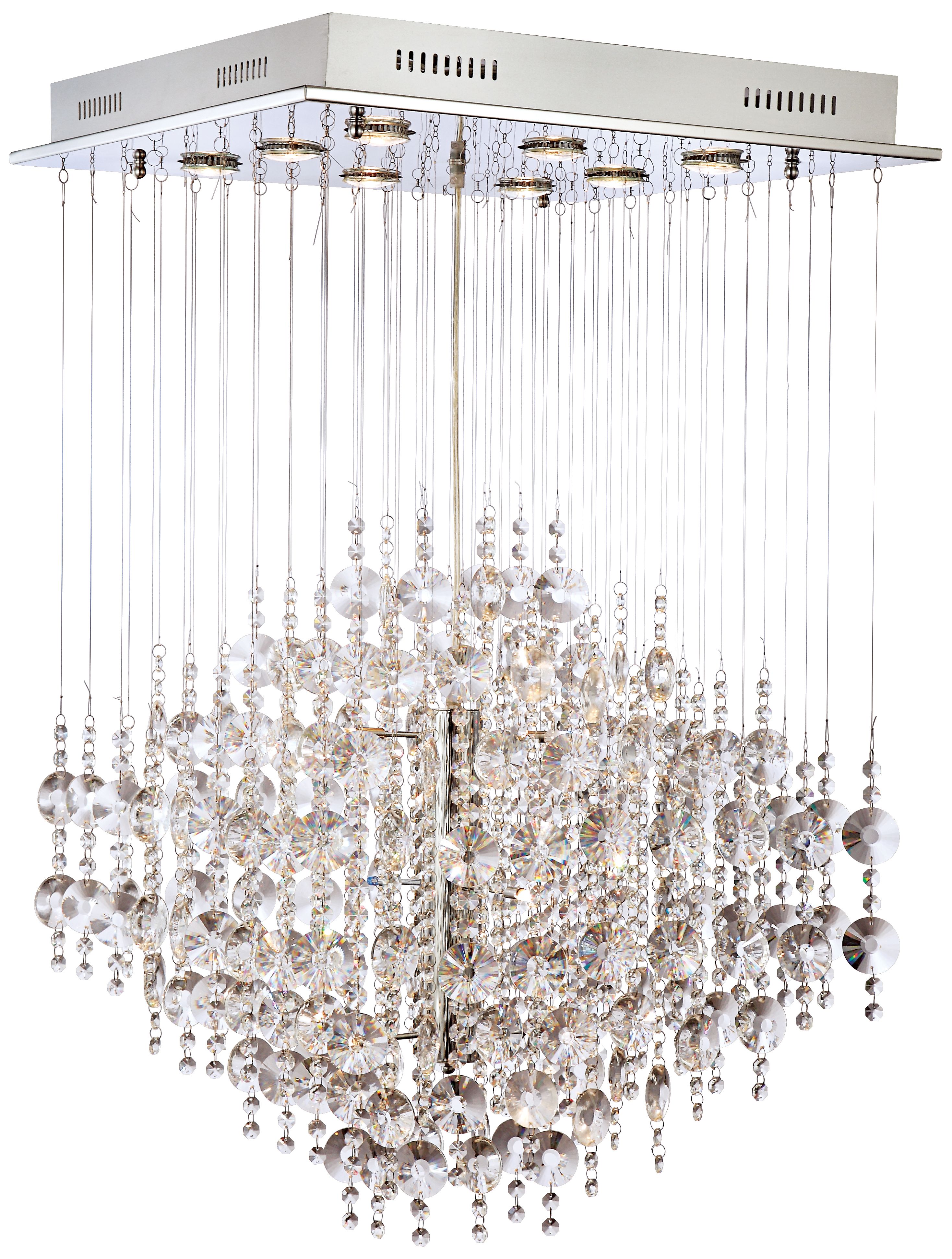 Crystal Cloud Suspension Halogen Chandelier