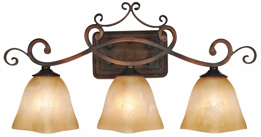 Meridian Collection Three Light Bathroom Wall Light