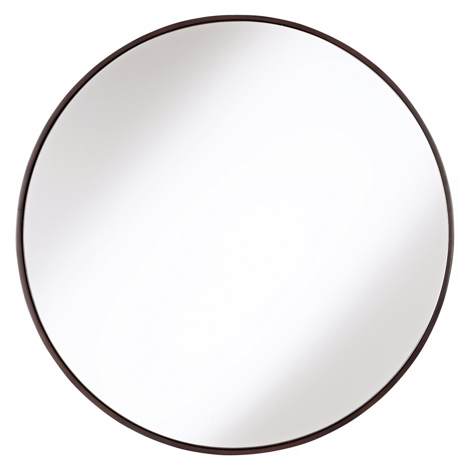Round Wood Trimmed 34" Wide Wall Mirror   #91208