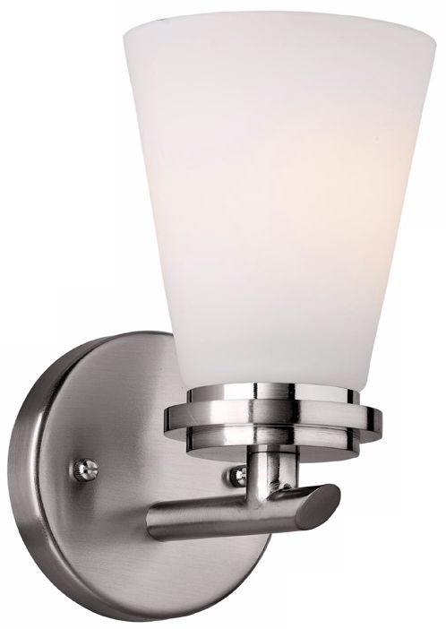 Forecast Town and Country Collection 8" Nickel Wall Sconce