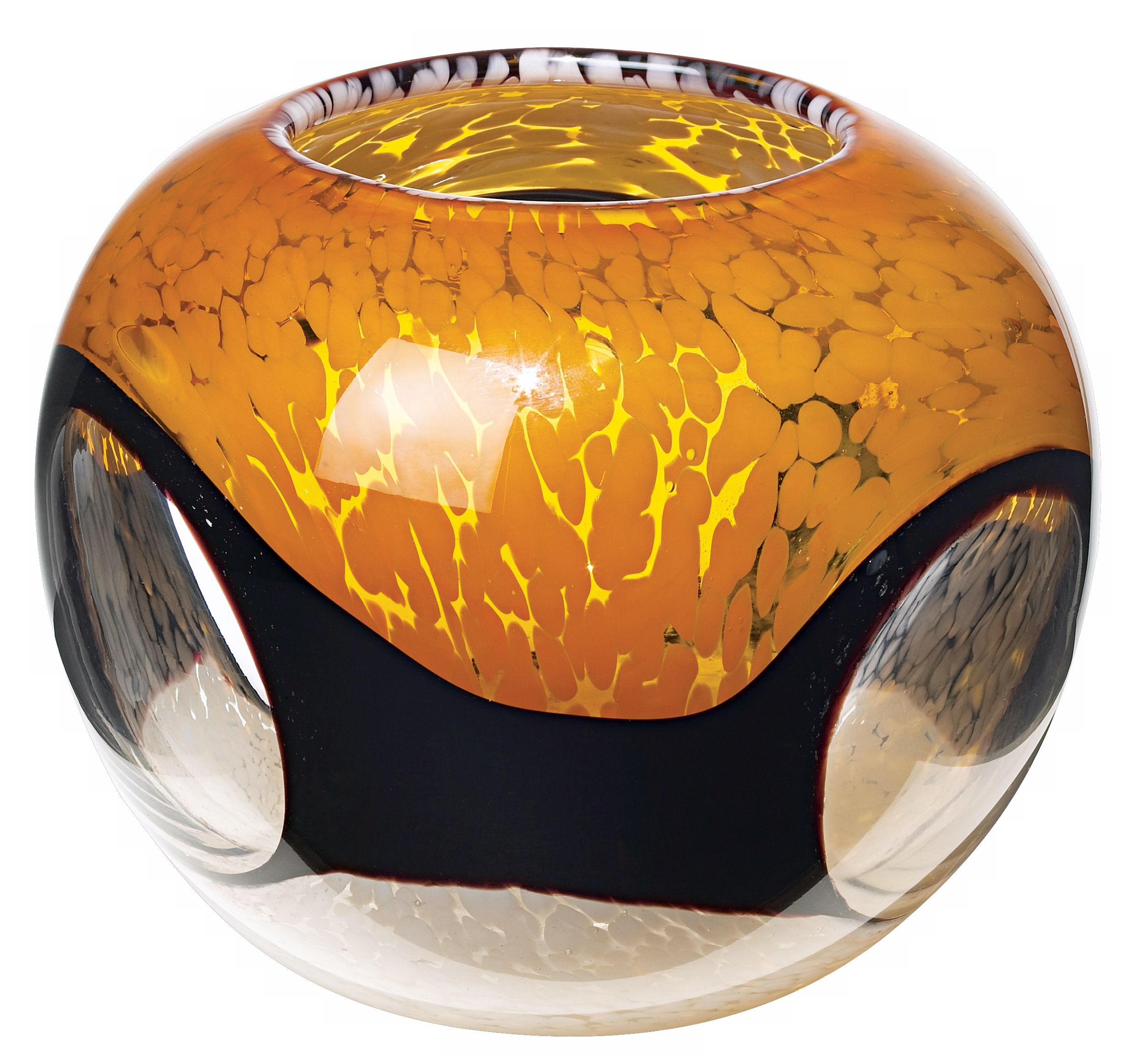 Amber Art Glass Collection Tealight Vase