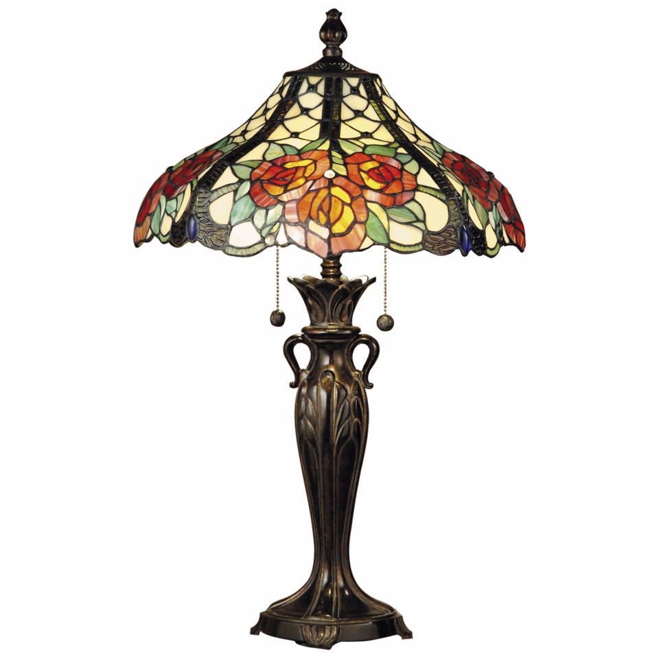 Dale Tiffany Hazlett Art Glass Table Lamp   #92054