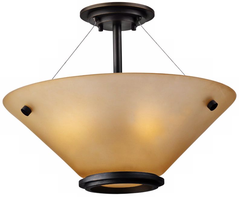 Forecast Town  and Country 20" Bronze Ceiling Light