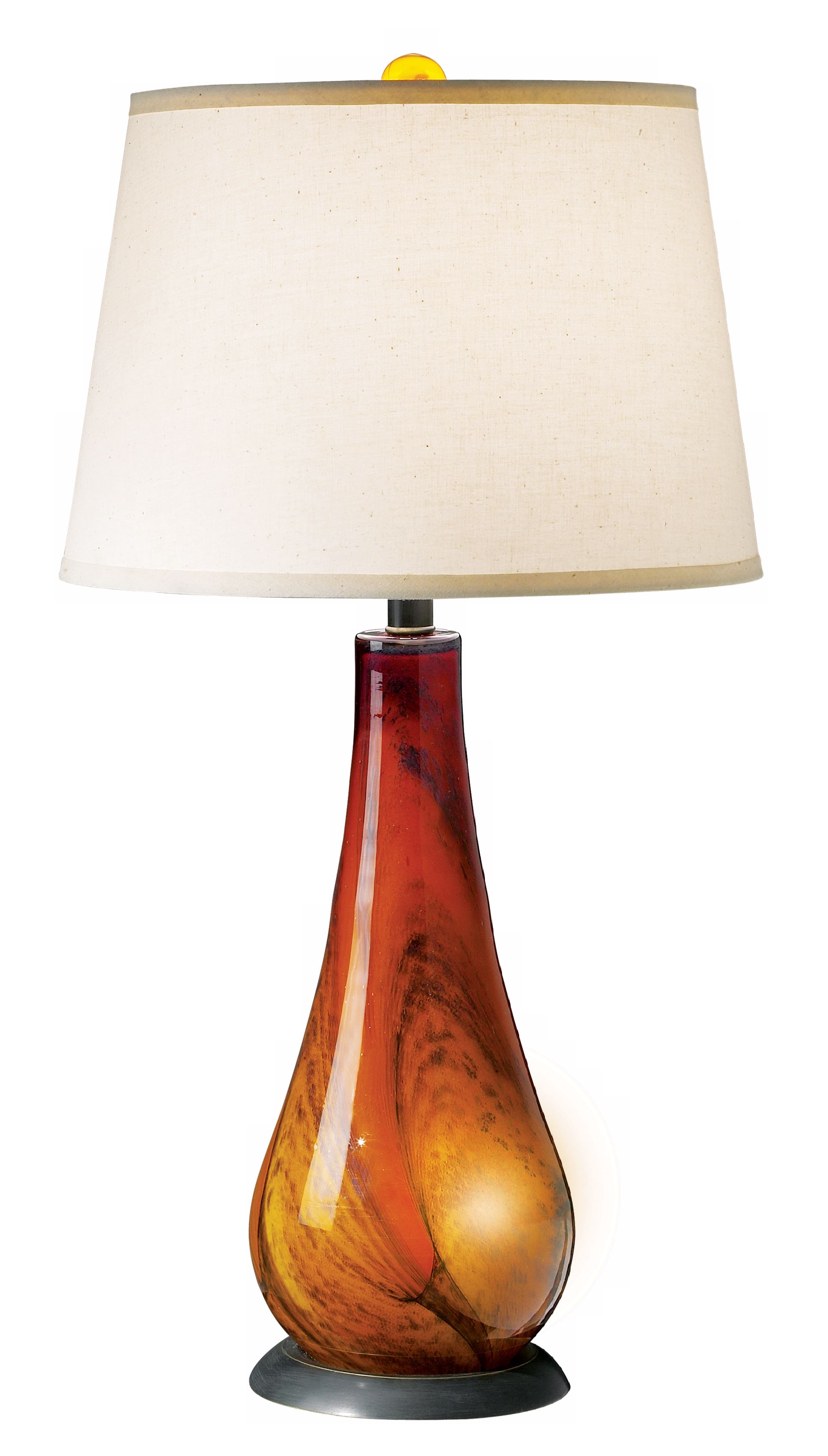Contemporary Glass Dark Amber Night Light Table Lamp