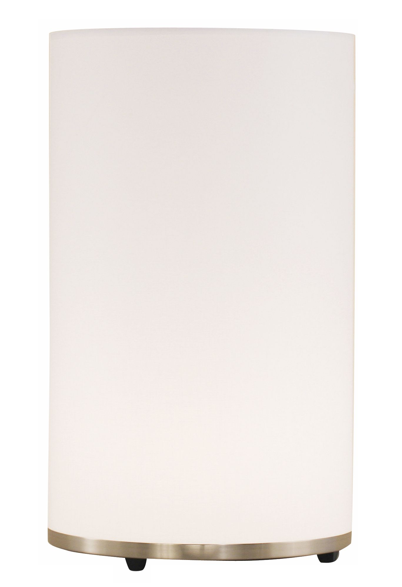 Lights Up! White Linen Large Merdian Accent Table Lamp