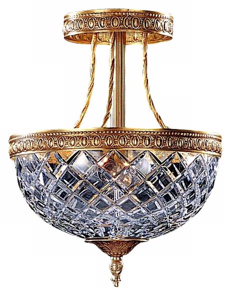 Lead Crystal 12 1/2" High Ceiling Light